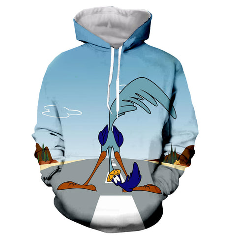 Image of Road Runner & Wile E Coyote Cartton 3D Printed Hoodies