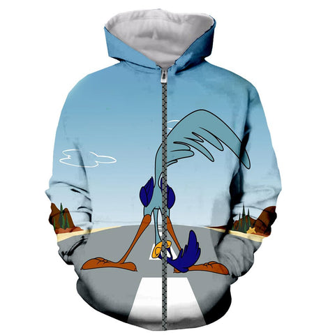 Image of Road Runner & Wile E Coyote Cartton 3D Printed Hoodies