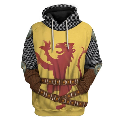 Image of Historical Personage Robert the Bruce 3D Printed Cosplay Hoodie