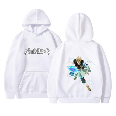 Image of Black Clover Luck Voltia Print Hoodie Autumn Sweatshirt Long Sleeve Pullovers