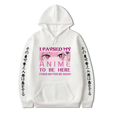 Image of Japan Anime My Dress-Up Darling Kitagawa Marin Eyes Print Hoodies Fashion Casual Long Sleeve Sweatshirt