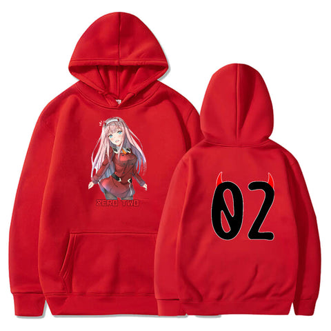 Image of Zero Two Darling In The Franxx Oversized Hoodies Anime Hoodie Streetwear Sweatshirt