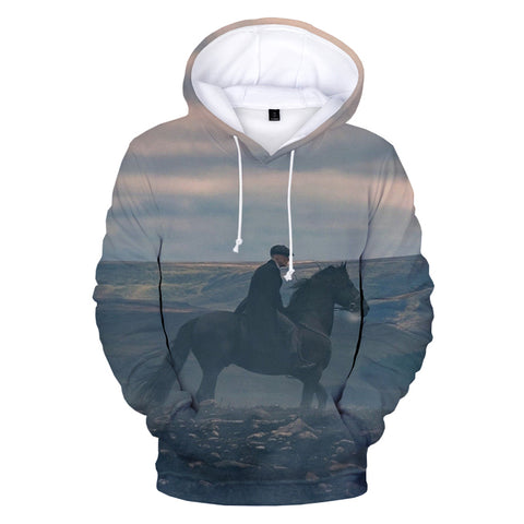 Image of Oversized 3D Printed Hoodie - Fashion Peaky Blinders Pullover Sportswear