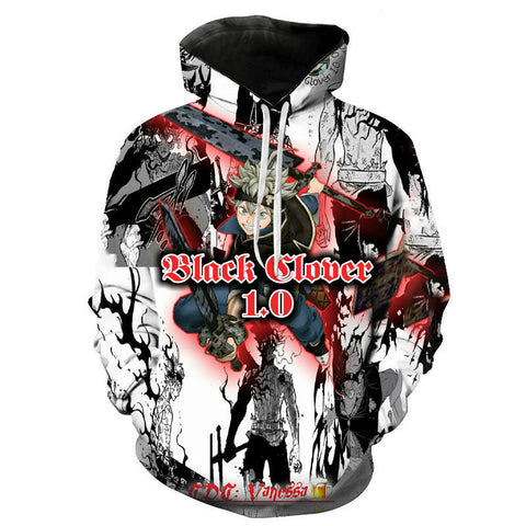 Image of Black Clover Anime 3D Printed Hoodies Pullover