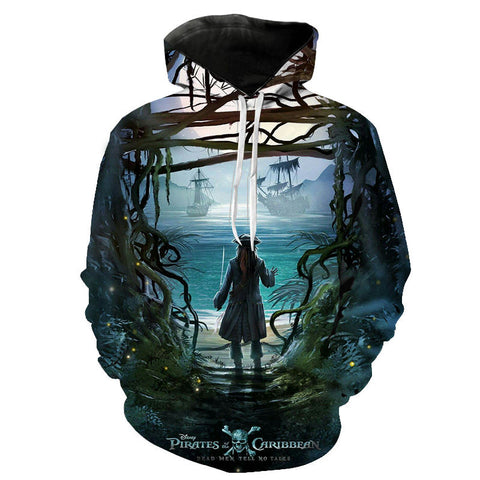 Image of Movies Pirates of the Caribbean 3D Printed Pullover Hoodies