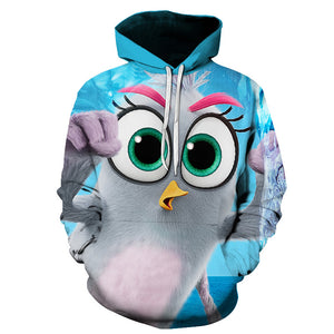 The Angry Birds Hooded 3D Printed Sweatshirts Hoodies