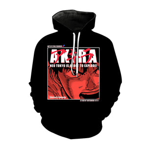 Anime Trendy Akira 3D Printed Hoodies Pullover