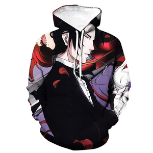 3D Printed Anime Hooded Pullover - Black Butler Hoodies