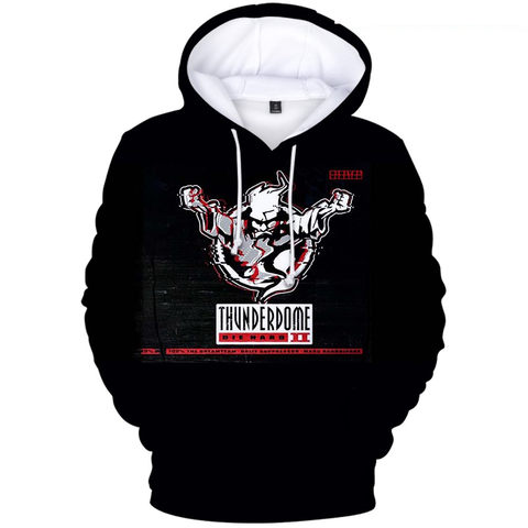 Image of 3D Printed Music Thunderdome Hoodie - Hardcore Stylish Sweatshirt Pullover