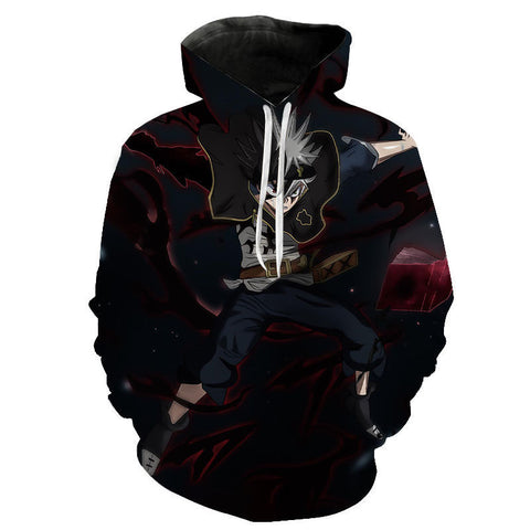 Image of Anime 3D Printed Black Clover Pullover Hoodies