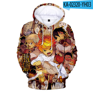 The Promised Neverland Hoodies - Anime Printed Hooded Pullover