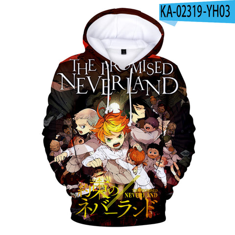 Image of Anime The Promised Neverland Hoodies - 3D Printed Hooded Pullover