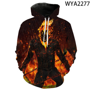 Movie 3D Printed Hoodies - Ghost Rider Pullover