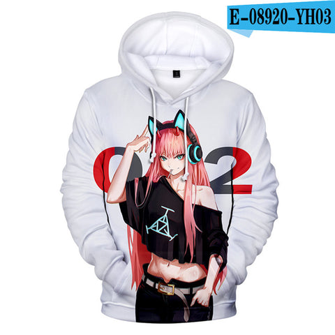 Image of 3D Printed Anime DARLING In The FRANXX Hooded Pullovers Hoodies