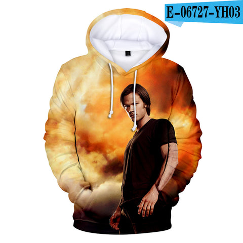 Image of 3D Printed Fashion Supernatural Hoodie Sweatshirt Streetwear