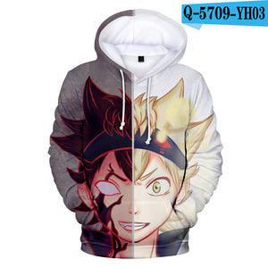 3D Printed Black Clover Anime Hooded Pullover Hoodie