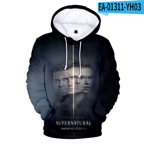 Image of Supernatural 3D Printed Streetwear - Fashion Hoodie