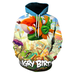 The Angry Birds Hooded 3D Printed Sweatshirts Hoodies