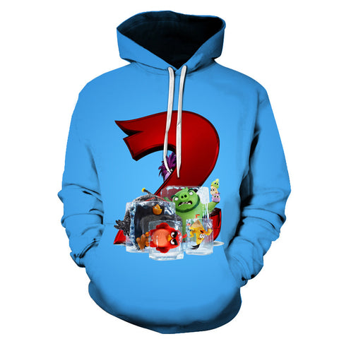 Image of The Angry Birds Hooded 3D Printed Sweatshirts Hoodies