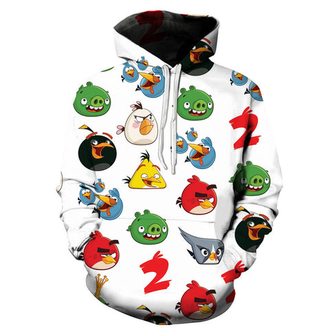 Image of The Angry Birds 3D Printed Hooded Sweatshirts Hoodies