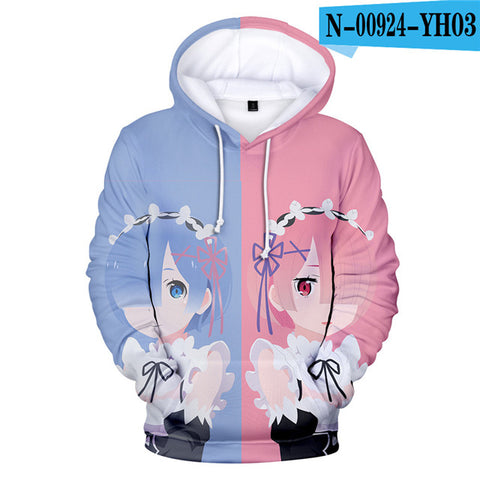 Image of Anime Re Zero Hooded Pullover Hoodie