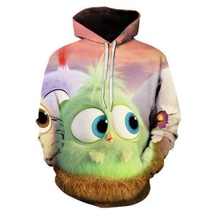 The Angry Birds 3D Printed Hooded Sweatshirts Hoodies