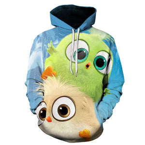 The Angry Birds 3D Printed Hooded Sweatshirts Hoodies