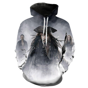 Pirates of the Caribbean 3D Printed Hoodies - Movies Fashion Hoody Pullover