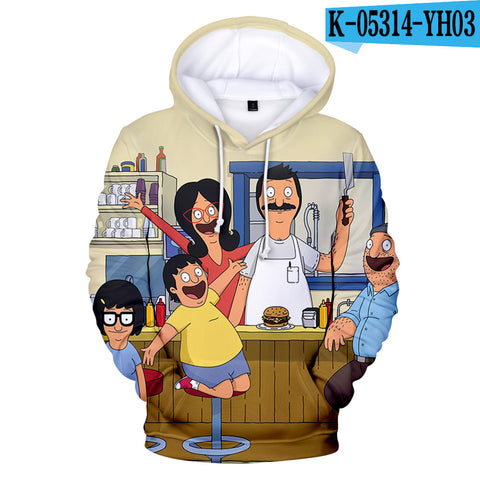 Image of Bob's Burgers Hoodies - 3D Printed Hooded Pullover