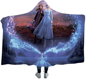 Anna Elsa Wearable Throw Hooded Blanket