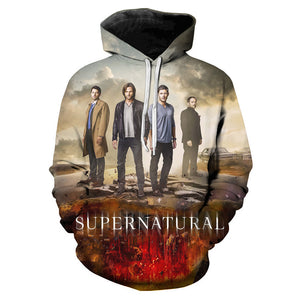 TV Series Supernatural Hoodies - 3D Hooded Sweatshirts