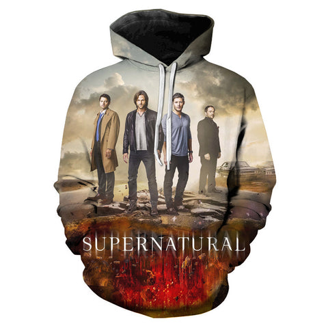 Image of TV Series Supernatural Hoodies - 3D Hooded Sweatshirts