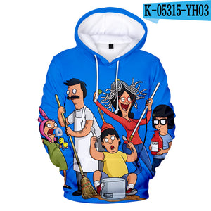 Bob's Burgers Hoodies - 3D Printed Hooded Pullover