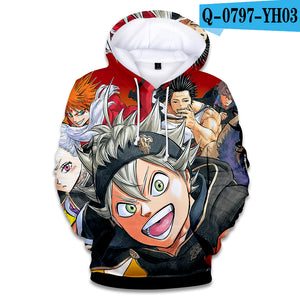 Black Clover Hoodie Sweatshirt - Anime Casual Streetwear