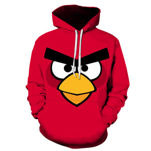 The Angry Birds 3D Printed Hooded Sweatshirts Hoodies