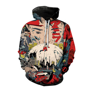 Anime 3D Printed Trendy Akira Hoodies Pullover