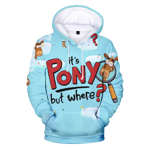 Image of Funny Hooded Pullover - Cartoon It's Pony 3D Print Hoodies