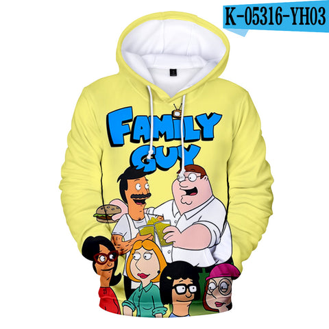 Image of Bob's Burgers 3D Printed Hooded Pullover Hoodies