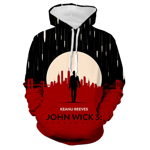 Image of Movie John Wick 3D Hoodie - Fashion Streetwear