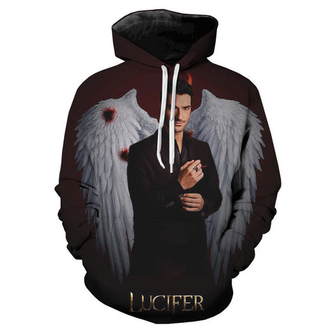 Image of Unisex TV Series Lucifer Hoodies - 3D Printed Sweatshirts