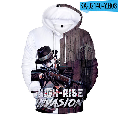 Image of High-Rise Invasion Hooded Sweatshirt - 3D Printed School Hoodies