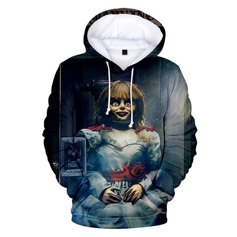 Image of Annabelle Fashion 3D Printed Hoodies - Horror Movie Hooded Sweatshirt