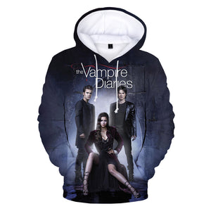 3D Printed The Vampire Diaries Hoodies - Horror Movie Hooded Pullover