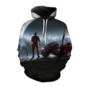 Anime 3D Printed Trendy Akira Hoodies Pullover