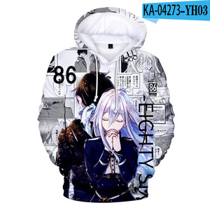 Cartoon 86 -Eighty Six 3D Hoodies - Hooded Sweatshirt Pullovers