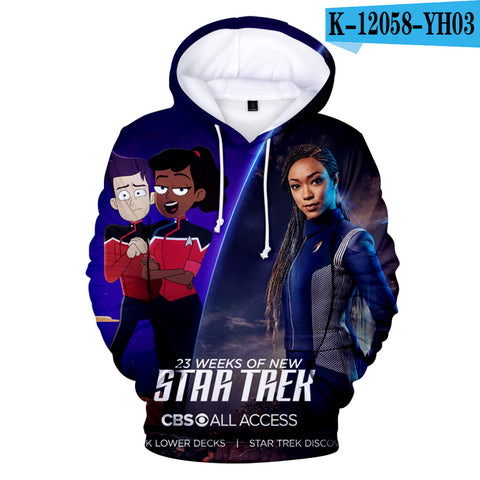 Image of 3D Printed Star Trek TV Series: Discovery Season Hoodie Sweatshirt