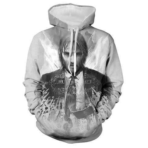 Image of Movie Fashion 3D Printed John Wick Hoodie Streetwear