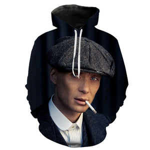 3D Printed Hoodie - Fashion Peaky Blinder Hooded Pullover