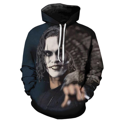 Image of Horror Movie 3D Printed Pullover - The Crow Eric Draven Hoodies