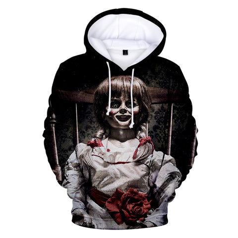 Image of Annabelle Fashion 3D Printed Hoodies - Horror Movie Hooded Sweatshirt